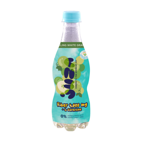 JUZA Sparkling White Grape Flavored Juice With Fiber And L-Carnitine