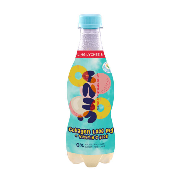 JUZA Sparkling  Lychee & Pineapple Flavored Juice With Collagen And Vitamin C